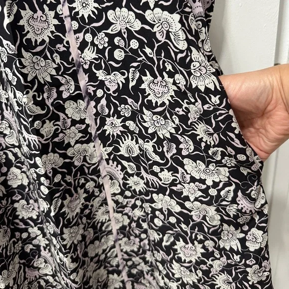 Joie Jamila Floral Print Shift Long Sleeve Dress